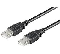 Ewent EC1025 Cable USB 2.0 Tipo A/A a Macho/Macho, Doble Apantallamiento AWG 28 de Cobre, Negro Negro Negro 3.00 m