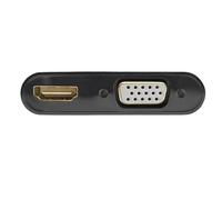 Ewent - EC1457 adaptador de cable de vídeo DisplayPort HDMI + VGA (D-Sub) Negro