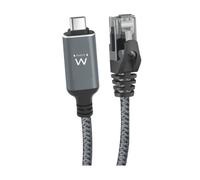 Ewent EC2000 Cat.6 (1m) - Adaptador de red USB C a RJ45