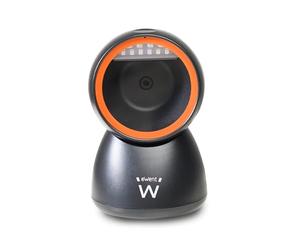 Ewent Escáner de Códigos de Barras 1D 2D QR Manos Libres, Lector Omnidireccional de Sobremesa USB, CMOS, Escaneo Automático, para PC, Mac, Android y Linux