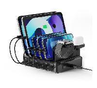 EWENT estación de carga 6 USB 130w Reloj-Auric