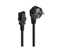 Ewent Cable de alimentación EC1901 Shuko a IEC C13 90° 3 m Negro