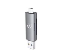 Ewent Lector de tarjetas EW1075 All-in-One USB 3.1 Gen 1 Tipo C/Tipo A compacto