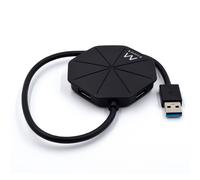 Ewent Hub USB EW1138 4 puertos USB 3.2 Gen 1 (USB 3.1 Gen 1) Type-A 5000 Mbit/s Negro