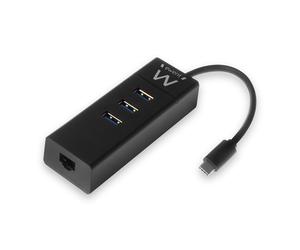 Ewent EW1141 base para portátil y replicador de puertos USB 3.2 Gen 1 (3.1 Gen 1