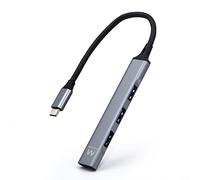Ewent Hub USB EW1145 – 4 puertos (1x USB 3.2 5000 Mbit/s, 3x USB 2.0) USB tipo C