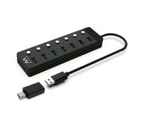 Ewent - EW1147 hub de interfaz USB 3.2 Gen 1 (3.1 Gen 1) Type-A 5000 Mbit/s Negro