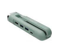 Ewent Hub 5 en 1 Adaptador Tipo C, Multiport Hub 1xHDMI 4K, 1xPD 100W, 2X USB-A, 1xLAN, Docking Station Compatible con MacBook Pro/Air, iPad, iPhone 16 Plus MAX, Galaxy S24, 11.5cm Cable Largo