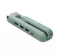 Ewent Hub 5 en 1 Adaptador Tipo C, Multiport Hub 1xHDMI 4K, 1xPD 100W, 2X USB-A, 1xLAN, Docking Station Compatible con MacBook Pro/Air, iPad, iPhone 16 Plus MAX, Galaxy S24, 11.5cm Cable Largo