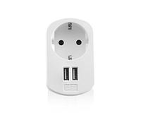 CARGADOR EWENT PARED 2 PUERTOS USB 3.4 A CARGADOR CON TOMA DE CORRIENTE