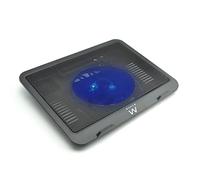 Ewent EW1250 - Ventilador para Portátil - Silencioso - Para Portátiles de hasta 16" - Almacenamiento de Cables Integrado - Puerto USB Adicional - Antideslizante - Fácil de Transportar