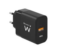 Ewent EW1327 Cargador GaN Fast 45W de 1x Puerto USB-C + 1x Puerto USB-A QC 2.0/PD 3.0 Negro