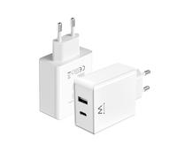 Cargador Ewent EW1328 USB-C/USB-A 45W QC 3.0 GaN Blanco