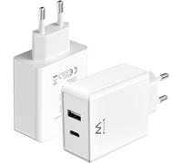 Cargador Ewent EW1328 USB-C/USB-A 45W QC 3.0 GaN Blanco