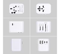 Enchufe universal ewent ew1470 eu - usa - uk - aus 2 x usb - 3 x usb tipo c