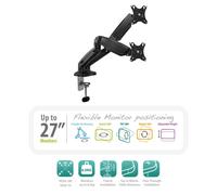 Ewent Soporte Monitor Ew1516 13-27´´ Max 13kg Para 2 Monitores One Size Black