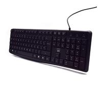 Ewent - EW3001 teclado Oficina USB QWERTY Español Negro