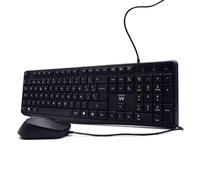 Ewent EW3006 Teclado USB QWERTY Español Negro