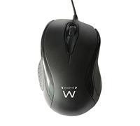 EWENT EW3152 - Ratón óptico (USB 2.0, 1000 dpi), Color Negro