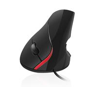 Ewent EW3156 ratón USB Tipo A Óptico 1000 dpi, Negro/Rojo