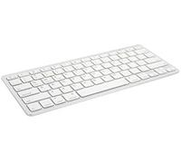 Ewent EW3161 Teclado Bluetooth Español (QWERTY), Teclado Inalámbrico Portátil para iPhone de iOS, iPad, Samsung, Huawei, Android, Windows, Color Blanco