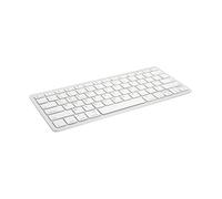 Ewent EW3161 Teclado Bluetooth Español (QWERTY), Teclado Inalámbrico Portátil para iPhone de iOS, iPad, Samsung, Huawei, Android, Windows, Color Blanco
