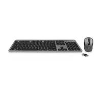Ewent EW3263 - Teclado y Ratón Inalámbrico - Teclado Completo con 13 Teclas Multimedia - Silencioso y de Perfil Bajo - Sistema de Ahorro de Energía - Color Negro
