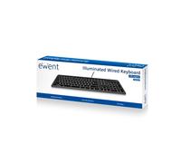 Teclado usb multimedia ewent ew3269 con retroiluminacion