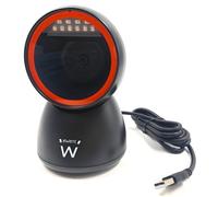Ewent Escáner de Códigos de Barras 1D 2D QR Manos Libres, Lector Omnidireccional de Sobremesa USB, CMOS, Escaneo Automático, para PC, Mac, Android y Linux