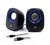 Ewent EW3501 - Sistema de Audio 2.0 Altavoz Altavoces Estéreo, Alimentado por USB, Negro/Azul