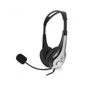 Ewent EW3565 auricular y casco Auriculares Alámbrico Diadema Calls/Music USB tipo A Negro, Blanco