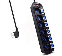 Ewent EW3850 - Regleta eléctrica Negro