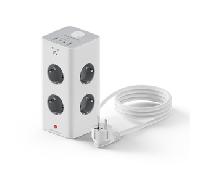 Ewent EW3864 Regleta 8 Tomas SHUCKO +2USB-A+2USB-C EW3864