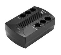 Ewent EW3945 SAI Sistema de Alimentación Ininterrumpida,SAI Line Interactive de 600VA,Fuente de alimentación de protección contra sobretensiones,AVR,Conexión a Tierra,6 Conectores de Salida Schuko