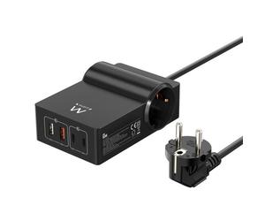 Ewent ew3992 base múltiple 1,5 m 2 salidas ac interior negro