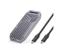 Ewent Carcasa USB4 40Gbps para SSD NVMe M.2, Caja Externa de Aluminio con Disipación de Calor, USB-C, Tool-Free, Soporte UASP&Trim, M-Key&M+B-Key 2230-2242-2260-2280, Plug&Play Windows macOS Linux