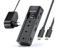 Ewent Dock Clone Offline Dual-Bay para SSD NVMe y HDD/SSD SATA 2,5″/3,5″,2230/2242/2260/2280, UASP, 10Gbps USB3.2 Gen2, Clonación Bidireccional Sin PC, Tool-Free, Luces LED de Estado, con Disipación