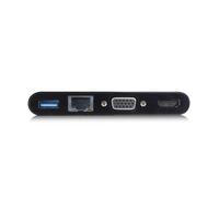 Ewent - EW9827 base para portátil y replicador de puertos USB 3.2 Gen 1 (3.1 Gen 1) Type-C Negro