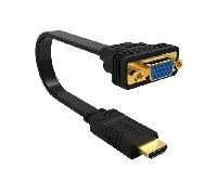 Adaptador HDMI a VGA Full HD 1080p 60Hz Full HD Convertidor de HDMI Macho a VGA Hembra para PC, Portátiles, Chromebook, Raspberry Pi, TV Box, TV Stick, Proyector y Muchos Otros, 15 cm