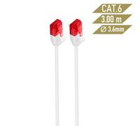 Cable de Red Slim Ewent RJ45 U/UTP Slim Cat.6 3 M Blanco