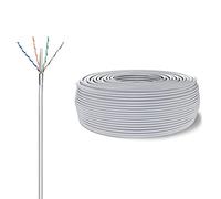 Ewent IM1220 305metros de Cable de Red Ethernet Cat.6, CCA, PVC, blindado F-UTP, RJ45, AWG23/1, Bobina, LAN Gigabit de Alta Velocidad para Internet, Ideal para PC,Router,módem,TV, PS5, Xbox, Gris