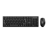 Ewent - Kit de Teclado y ratón inalámbrico, diseño QWERTY Italiano para Ordenador portátil, Windows, Receptor USB único, Color Negro