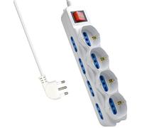 Ewent - Multitoma - Regleta eléctrica, Blanco, EW3929-5M