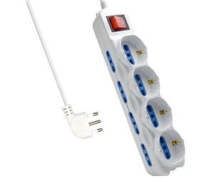 Ewent - Multitoma - Regleta eléctrica, Blanco, EW3929-5M