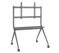 Ewent Pedestal Movil Suelo EW1542 para TV de 50-86 Pulgadas, Soporte con Ruedas y Estante, Hasta 120 kg