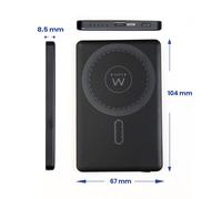 EWENT Power Bank 5000mAh UltraSlim Magsafe® PD 20W - Cargador Portátil Compacto con Entrada y Salida USB-C de Alta Velocidad, Carga Rápida PD 22.5W, Compatible con iPhone 15, Samsung, Xiaomi, iPad - C