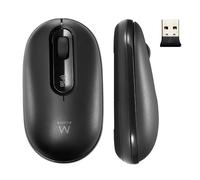 Ewent Ratón Inalámbrico Bluetooth, Dual Conexión,Bluetooth 5.0 y Nano Receptor USB-A 2.4Ghz,Teclas Silenciosas, Ratón Inalámbrico para Portátil, PC, Ordenador, MacBook, Windows, Mac OS, Android, Negro