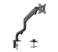Ewent Soporte Monitor con Resorte de Gas para Pantallas LCD LED de 17-32 Pulgadas,Montaje con Abrazadera u Ojal,Inclinación Giratorio Rotar con Ajuste de Altura,Capacidad de Carga 2-8kg,VESA 75/100mm