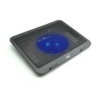 Ewent EW1250 - Ventilador para Portátil - Silencioso - Para Portátiles de hasta 16" - Almacenamiento de Cables Integrado - Puerto USB Adicional - Antideslizante - Fácil de Transportar