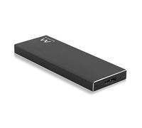 Ewent SSD Carcasa M.2 NGFF USB A y B/BM 3.2 Gen1 (USB 3.0) hasta 5Gbps, Carcasa Externa para Disco Duro 80mm, SSD 2230/2242/2260/2280 B-Key M+B-Key, SATA M.2 con UASP, Negro